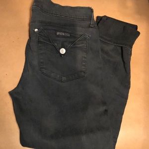 Hudson Skinny ankle black jeans 31 Collin Flap